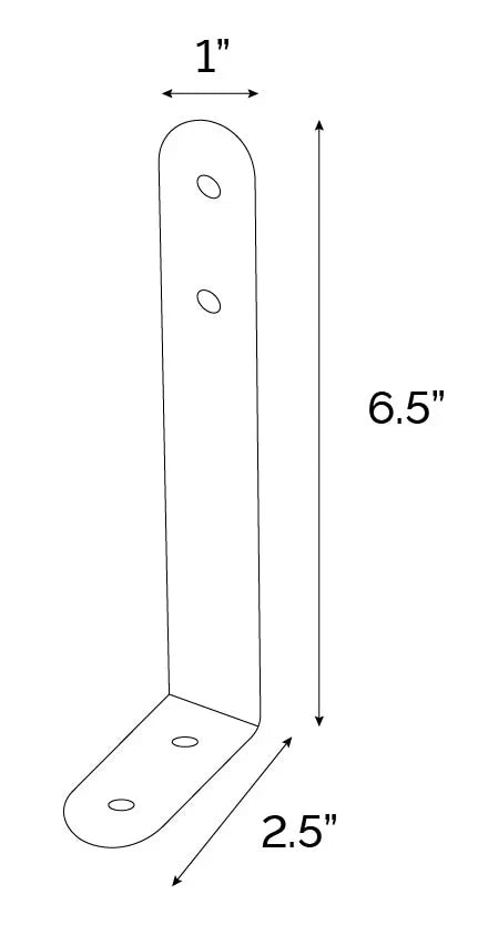 Load image into Gallery viewer, UBL Large Black L Bracket