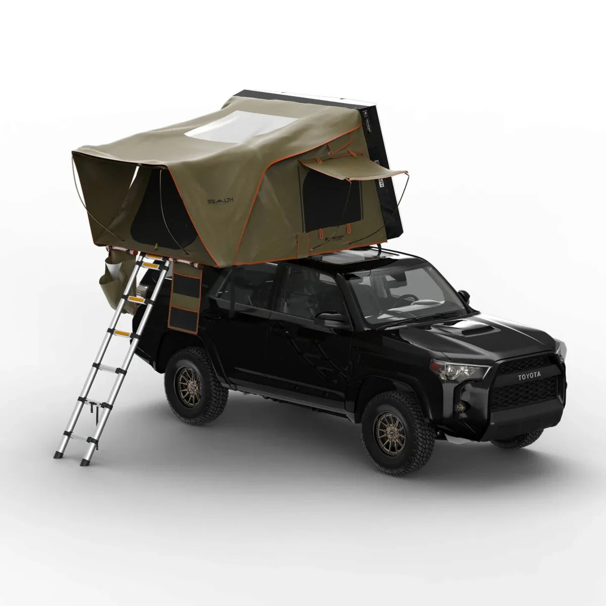 Stealth Hardshell Rooftop Tent – Aluminum – 3 Person – Black – Low-Profile Overland Tent