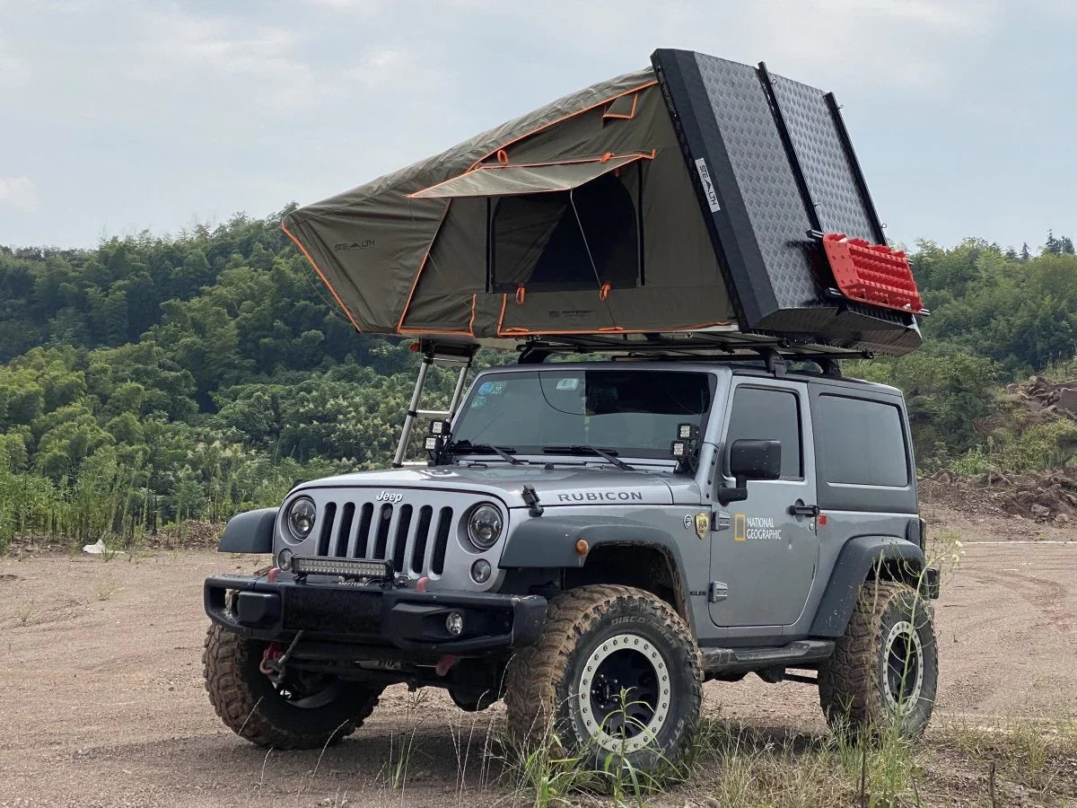 Stealth Hardshell Rooftop Tent – Aluminum – 3 Person – Black – Low-Profile Overland Tent