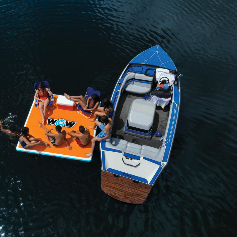 Load image into Gallery viewer, WOW Watersports 8'x8'x6" Drop Stitch Vacation Station Dock with Deckpad