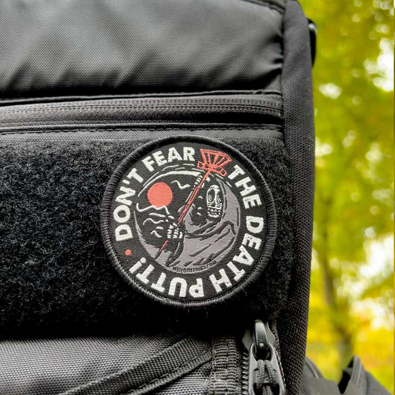 Load image into Gallery viewer, Don't Fear The Death Putt Disc Golf Patch - Hook And Loop