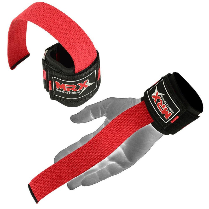 Load image into Gallery viewer, MRX Weight Lifting Bar Straps With Wrist Support Wraps Heavy Duty Bodybuilding Workout Gym Padded Strap Pair