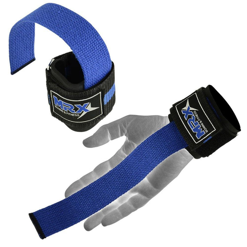 Load image into Gallery viewer, MRX Weight Lifting Bar Straps With Wrist Support Wraps Heavy Duty Bodybuilding Workout Gym Padded Strap Pair