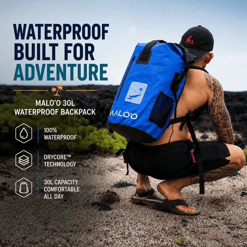 Load image into Gallery viewer, 30L Waterproof Backpack – Roll-Top Dry Bag for Beach, Travel & Outdoor Gear