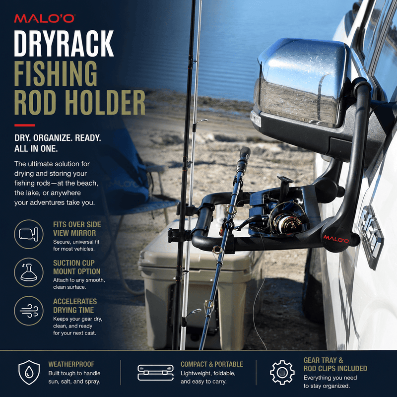 Load image into Gallery viewer, DryRack Fishing Rod Holder – Portable Rod Rack for Vehicle & Outdoor Use