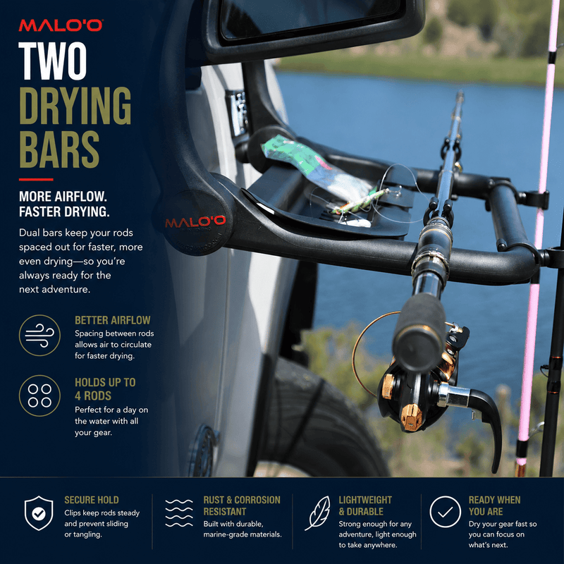 Load image into Gallery viewer, DryRack Fishing Rod Holder – Portable Rod Rack for Vehicle & Outdoor Use