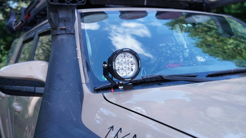 Load image into Gallery viewer, 2010-2023 Toyota 4-Runner A-Pillar Mounts with 4.7" CG2 Light Cannon