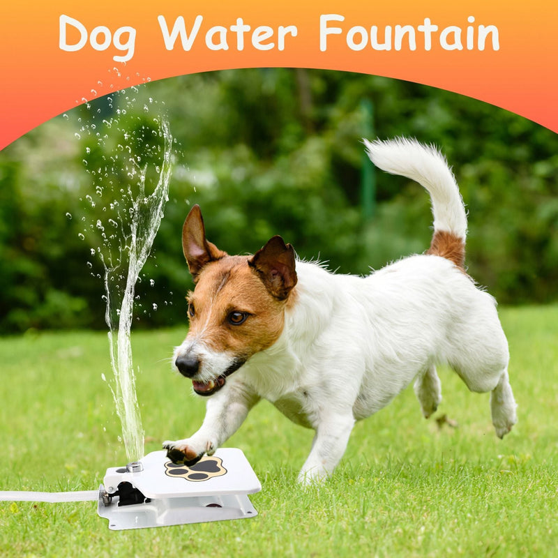 Load image into Gallery viewer, Outdoor Dog Water Fountain Step-On Activated Pet Water Dispenser