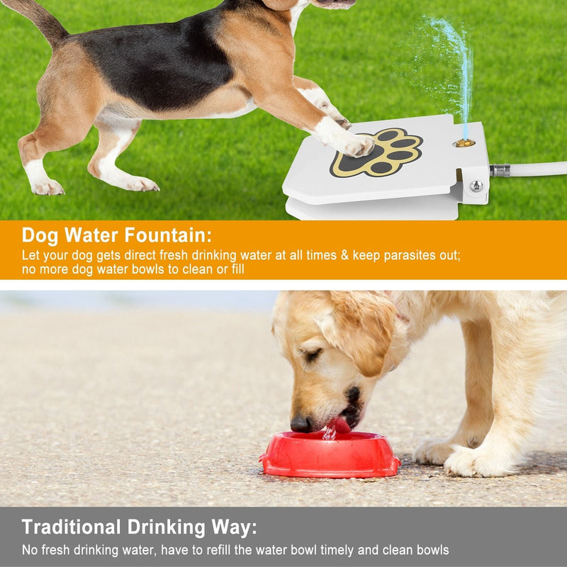Load image into Gallery viewer, Outdoor Dog Water Fountain Step-On Activated Pet Water Dispenser