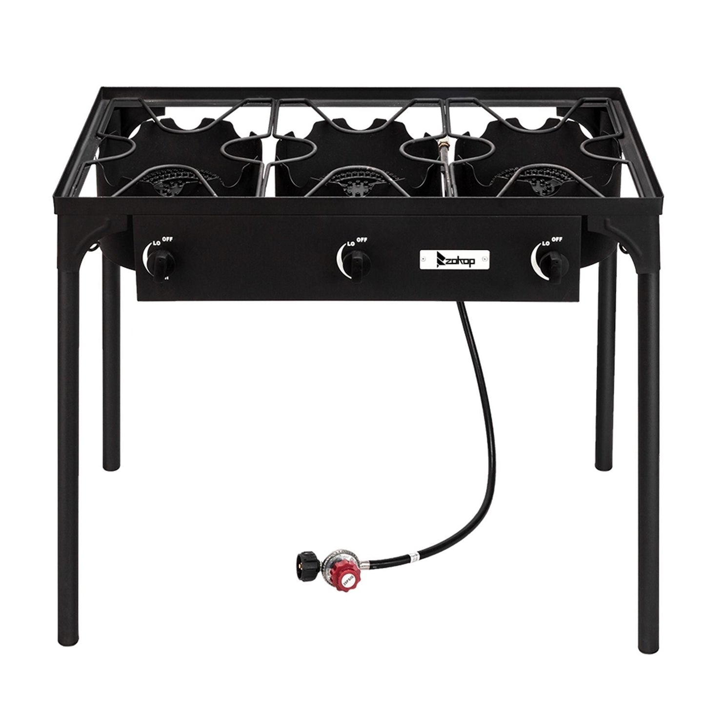 225,000 BTU Outdoor Propane Camp Stove โ 3 Burner Cooker