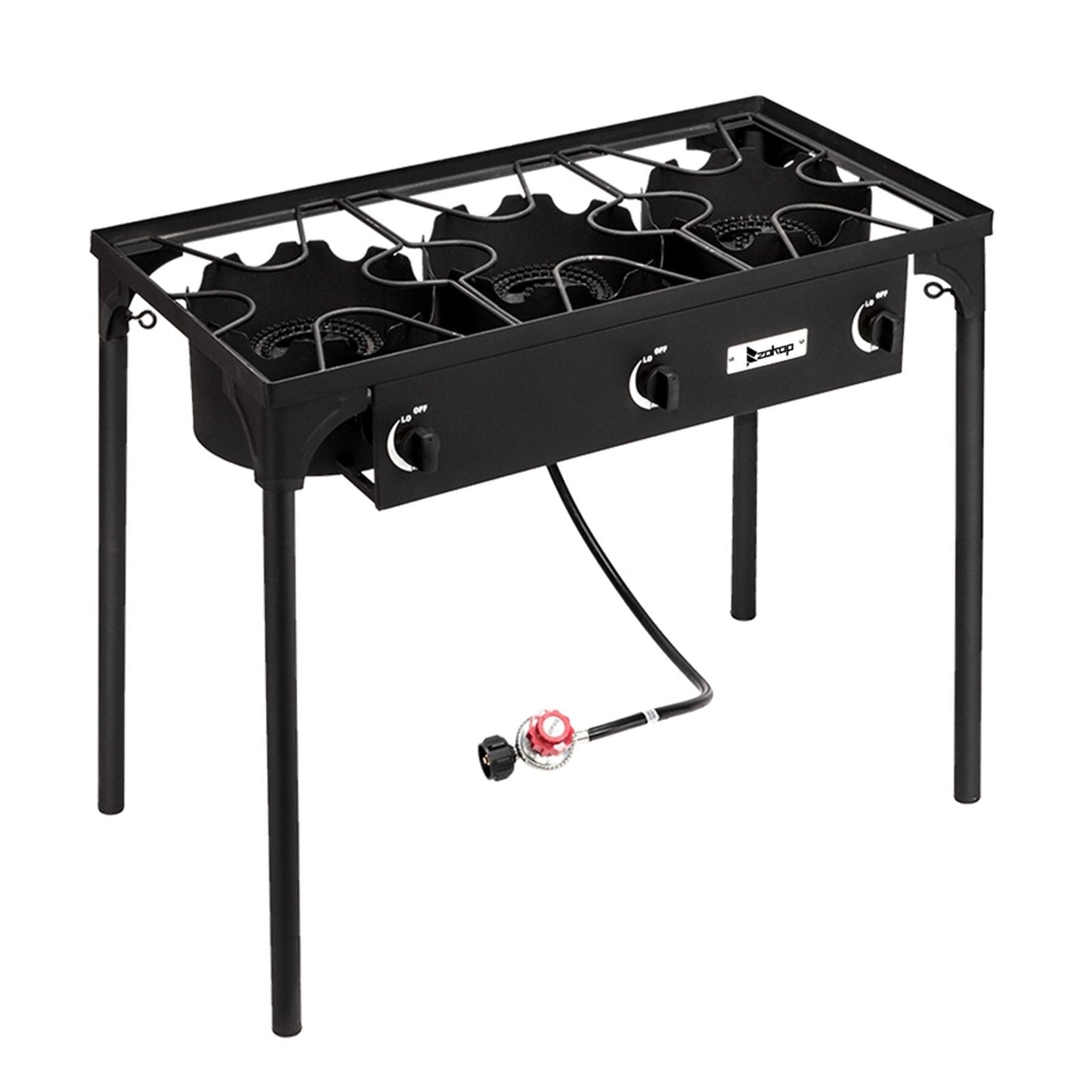 225,000 BTU Outdoor Propane Camp Stove โ 3 Burner Cooker