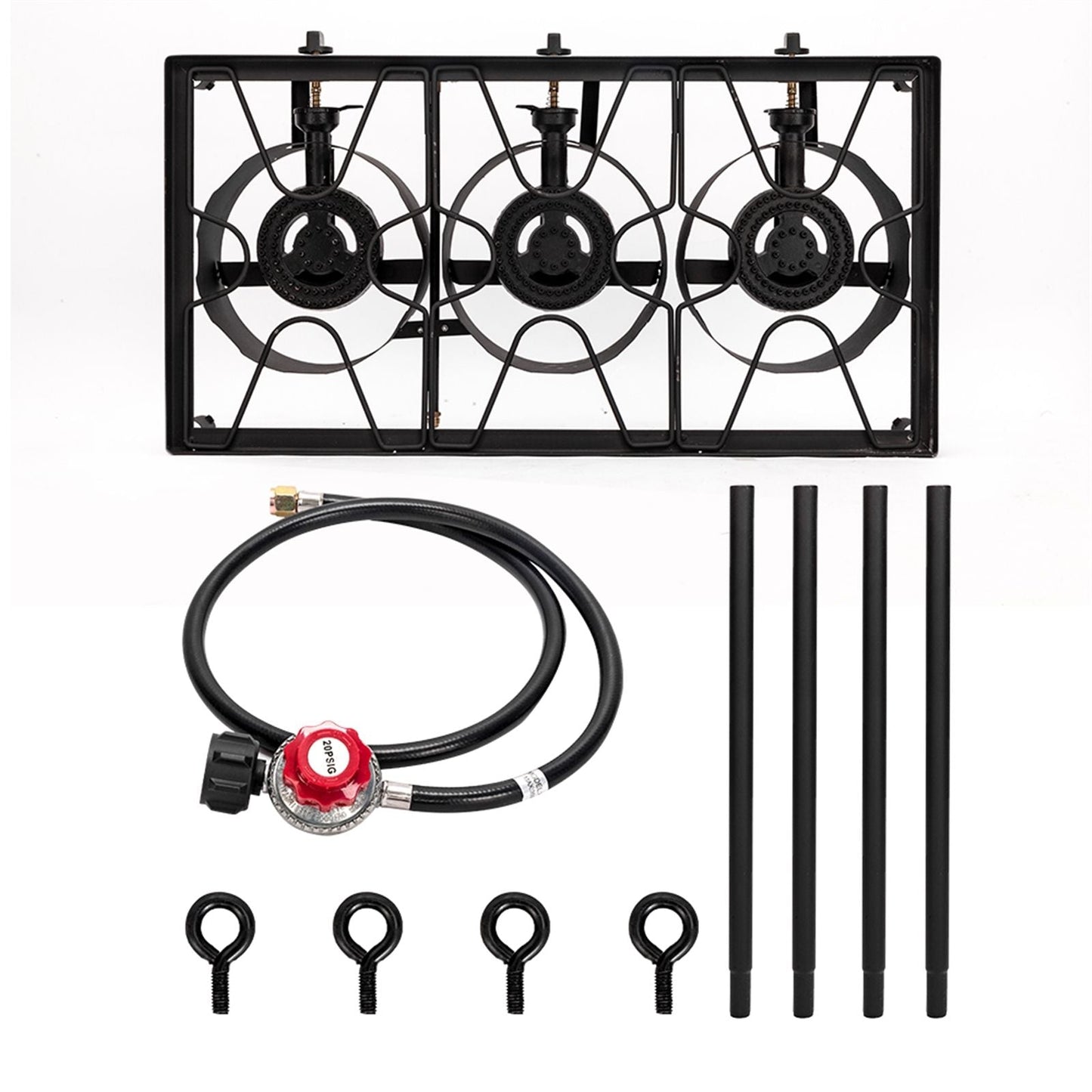 225,000 BTU Outdoor Propane Camp Stove โ 3 Burner Cooker