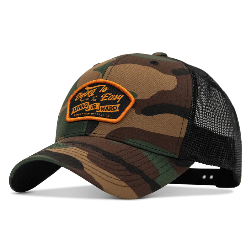 Load image into Gallery viewer, Dying Is Easy, Living Is Hard Patch Snapback