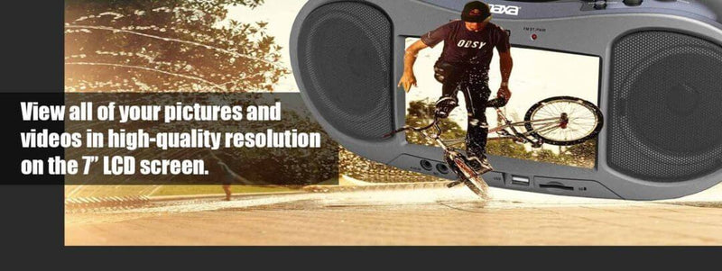 Load image into Gallery viewer, Naxa 7" Bluetooth DVD Boombox
