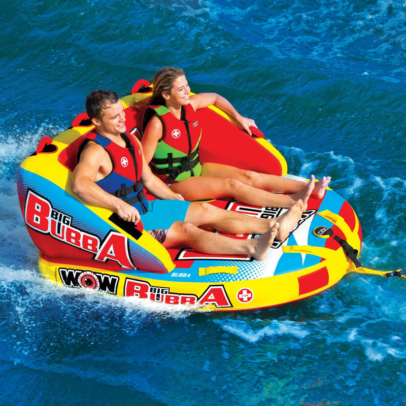 Load image into Gallery viewer, WOW Watersports Big Bubba Hi Vis 2 Person Towable Water Tube For Pool and Lake