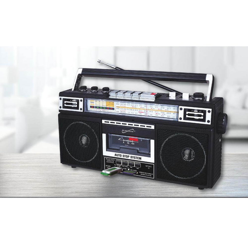 Load image into Gallery viewer, Supersonic 4 Band Bluetooth Radio & Cassette Player + Cassette To Mp3 Converter