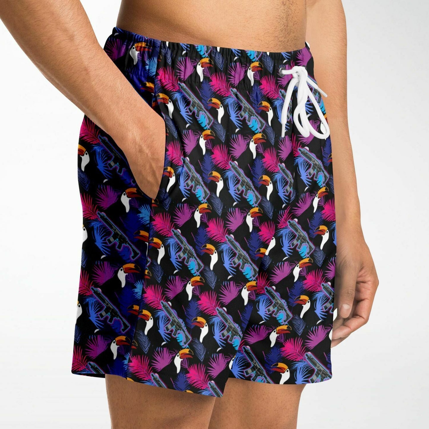 Rad Palm Toucan Attack Fashion Shorts