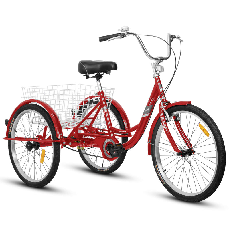 Load image into Gallery viewer, Ecarpat 24“ Single-Speed Adult Tricycle