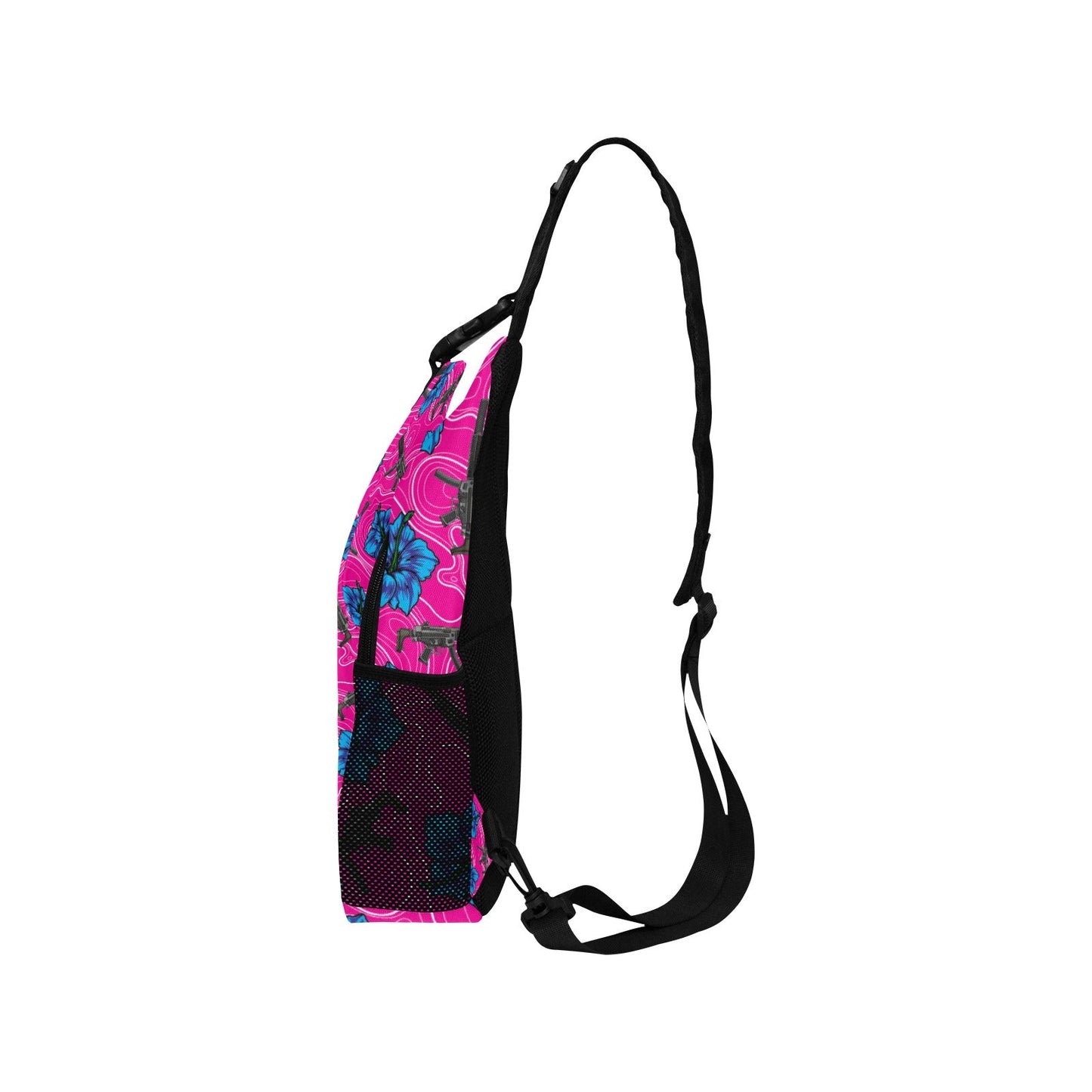 High Capacity Hibiscus Sling Bag