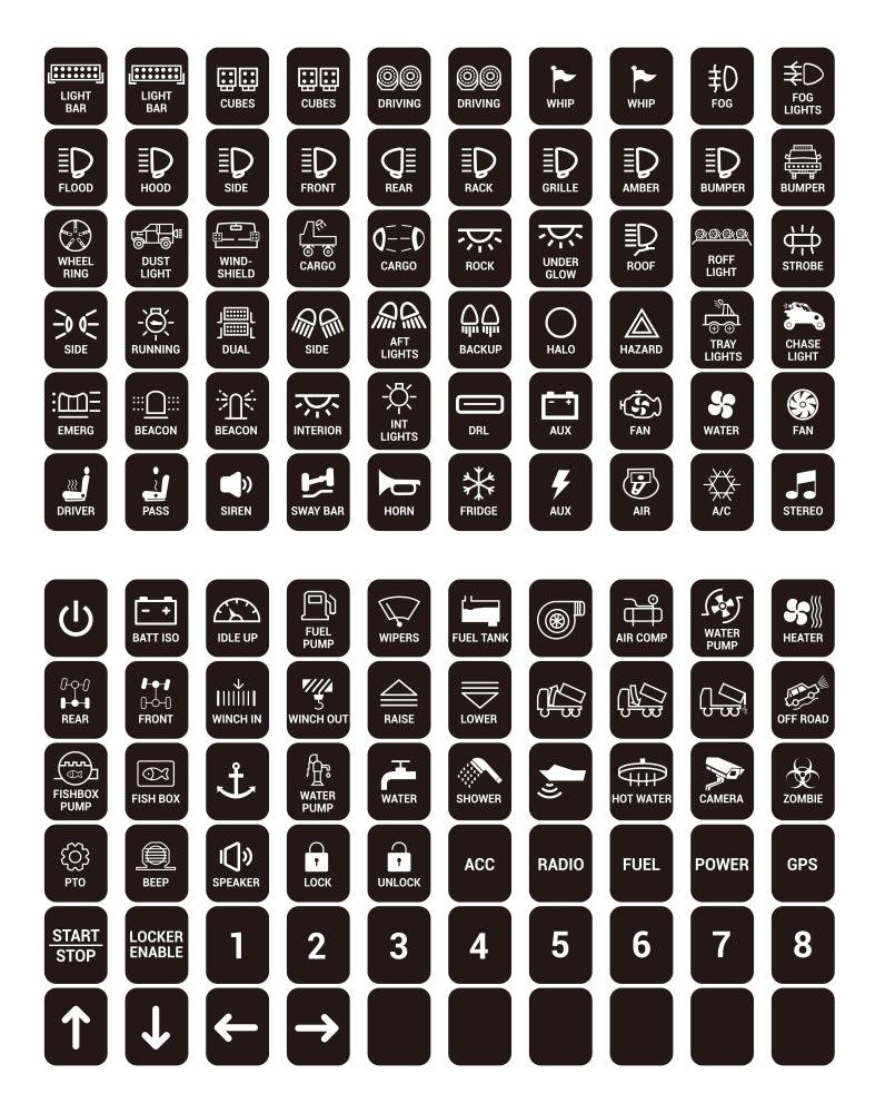 Load image into Gallery viewer, 120 Universal Stickers for AC-1200/AR-600/RA80 XL/RB80 XL Switch Panel