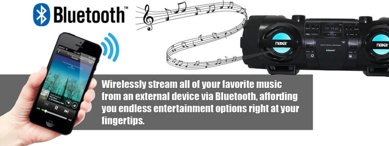 Load image into Gallery viewer, Naxa MP3/CD Bass Reflex Boombox and PA System with Bluetooth