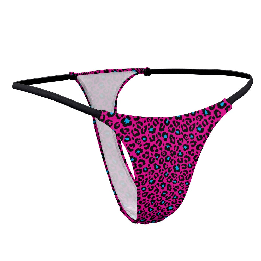 Pink Leopard Thong