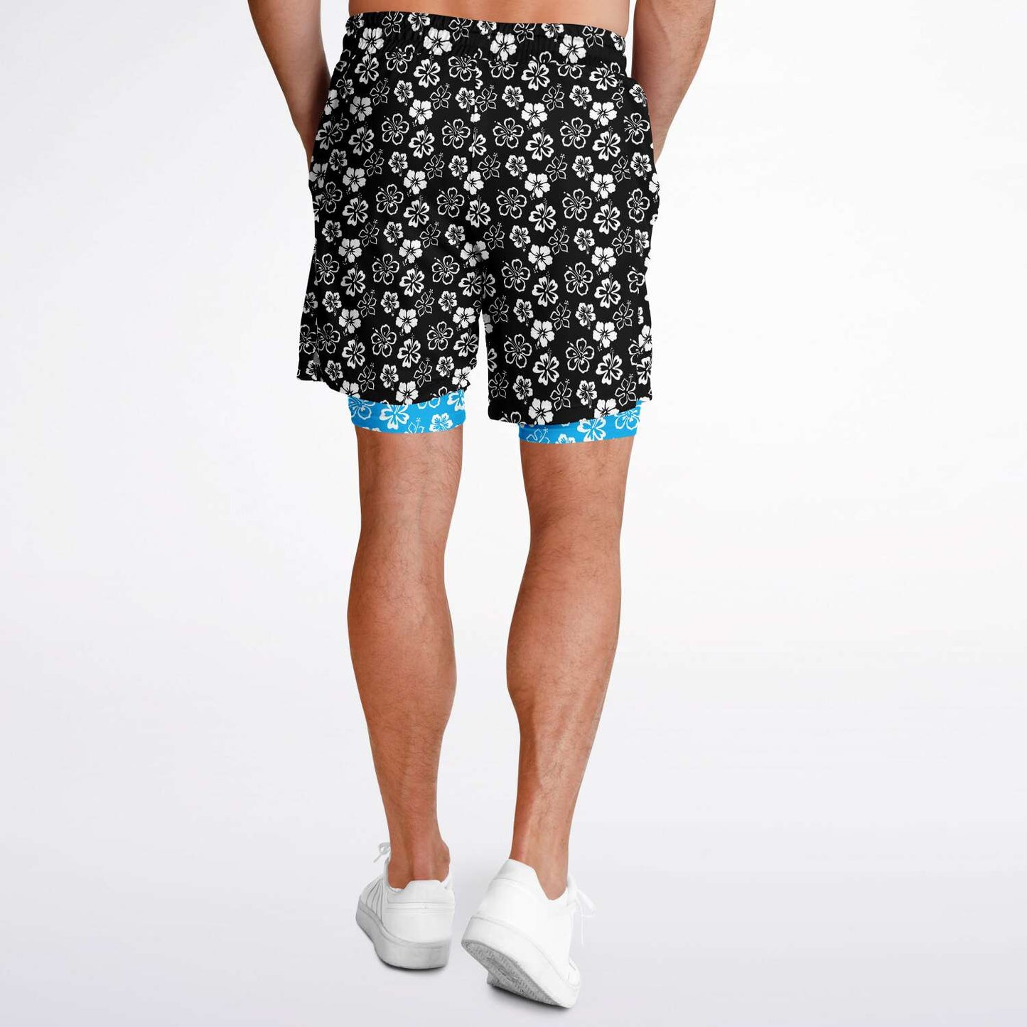 Rad Palm Black Aloha Men's 2-in-1 Shorts