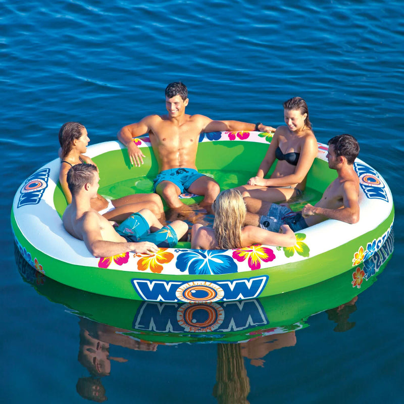 Load image into Gallery viewer, WOW Watersports Floating 6 Person Stadium Islander Water Lounge and Island