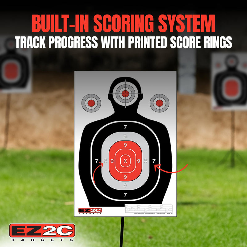 Load image into Gallery viewer, 25 EZ2C 12"x18" Silhouette Shooting Target USA MADE Paper Range Targets (Peel-Off Pad of 25)
