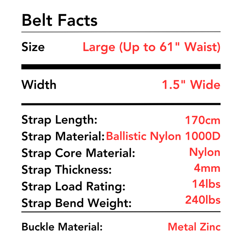 Load image into Gallery viewer, Hero 1.0 EDC Belt 1.5" Width Ballistic Nylon for Everyday Carry