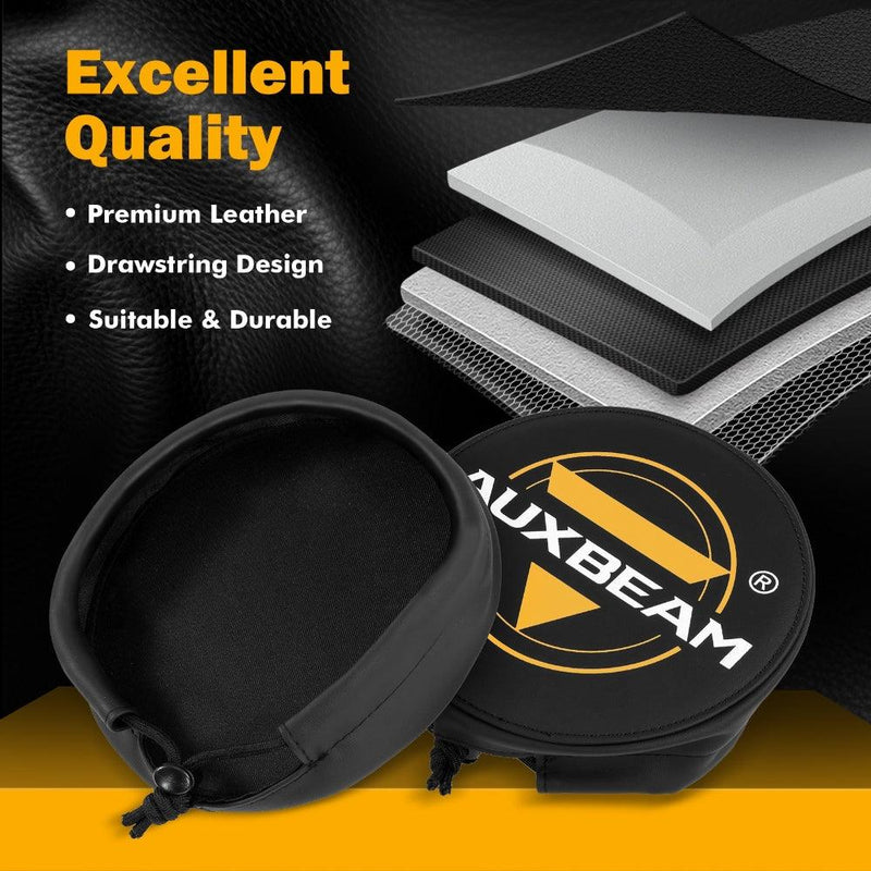 Load image into Gallery viewer, (2pcs/set) 7 Inch Round LED Driving Light Black Leather Cover Light Shield Cover