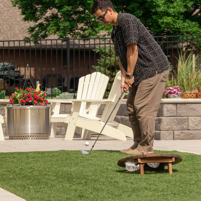 Load image into Gallery viewer, Island Hole | Wood and Resin Cornhole x Golf Chipping Game