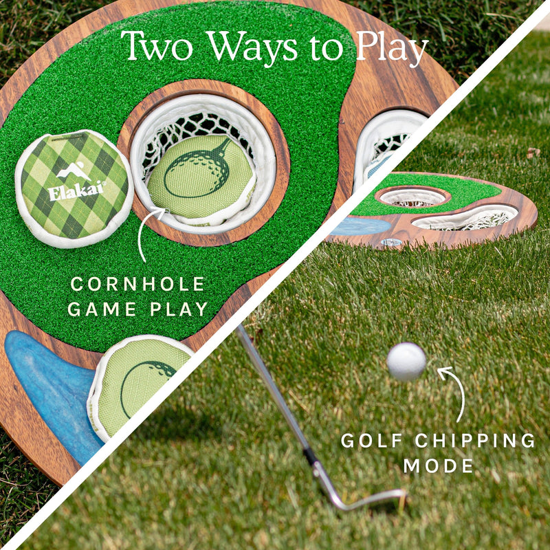 Load image into Gallery viewer, Island Hole | Wood and Resin Cornhole x Golf Chipping Game