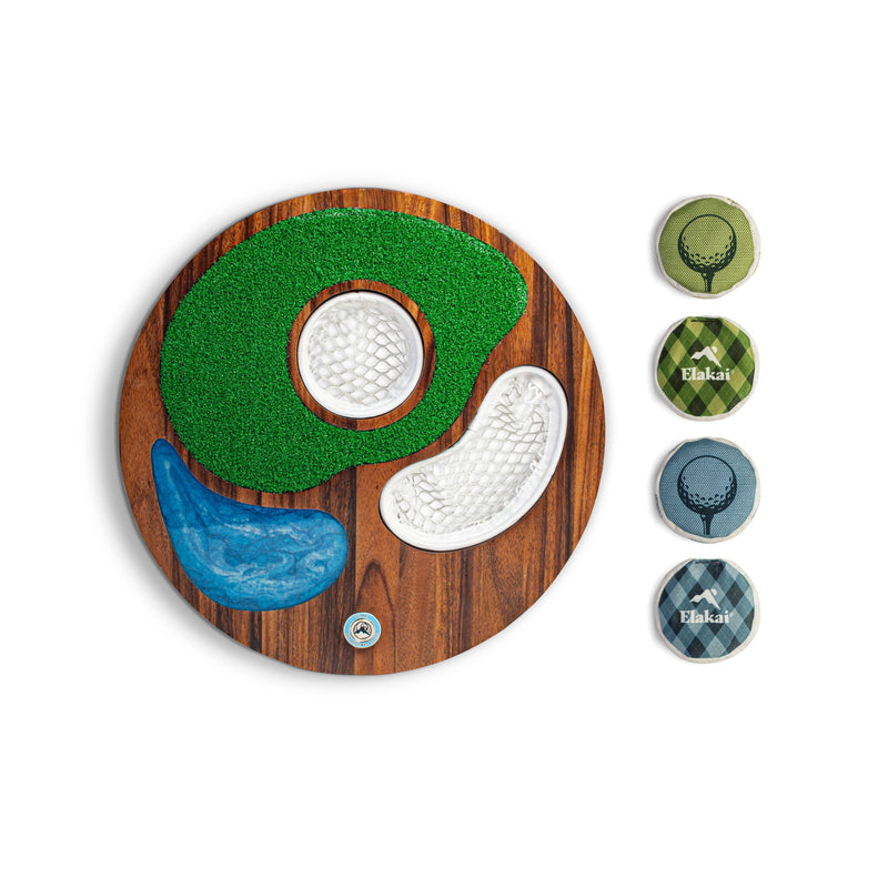 Load image into Gallery viewer, Island Hole | Wood and Resin Cornhole x Golf Chipping Game