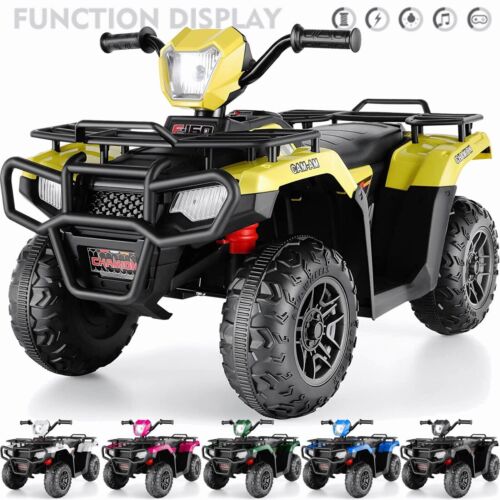 Electric ATV Quad Car Toy for Kids with LED Lights, USB and MP3 Player - Suitable for Girls and Boys Aged 3-8 Years