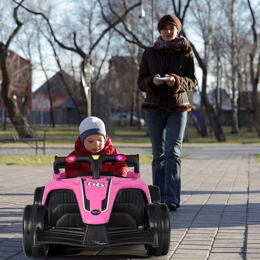 Electric Formula Racing Car for Kids with Remote Control - Pink (12V)