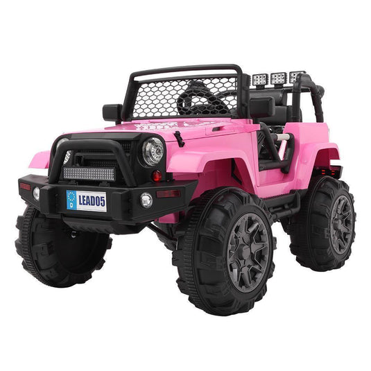 Electric Kids Ride On Truck Car Toy with MP3 Player and Remote Control - 3 Speeds, 12V, Pink