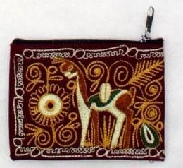 Load image into Gallery viewer, Embroidered Alpaca Pocket / Coin Purse