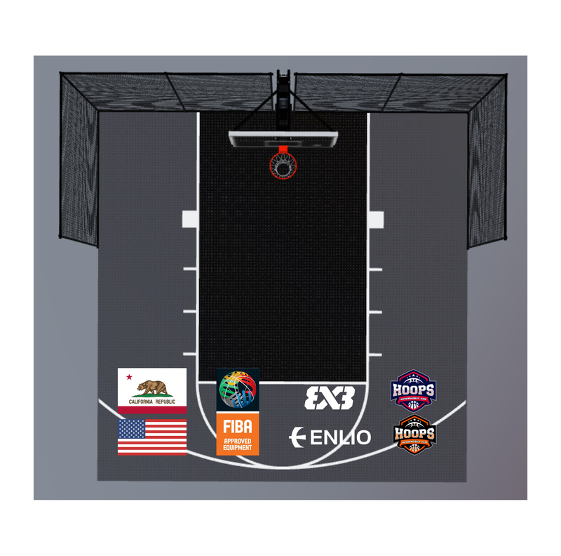 Load image into Gallery viewer, USA Enlio Official 3X3 Basketball Court – FIBA Certified – 25' x 25' – Club Kit