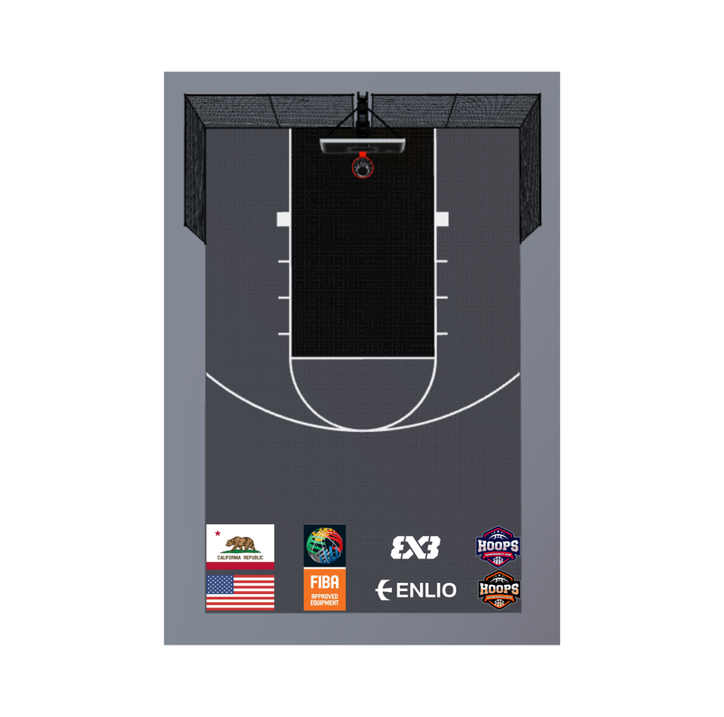 Load image into Gallery viewer, USA Enlio Official 3X3 Basketball Court – FIBA Certified – 25' x 40' Half Court