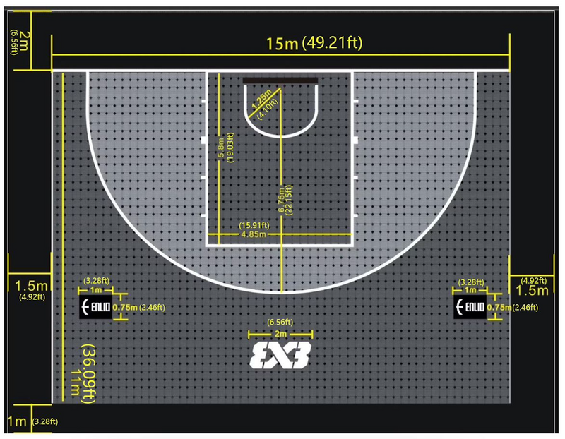 Load image into Gallery viewer, Rental Enlio Official FIBA 3x3 Basketball Court