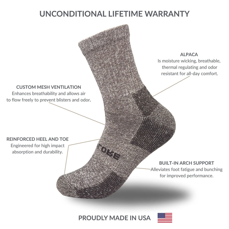 Load image into Gallery viewer, Explore Mid-Weight 6" Crew Alpaca Sock