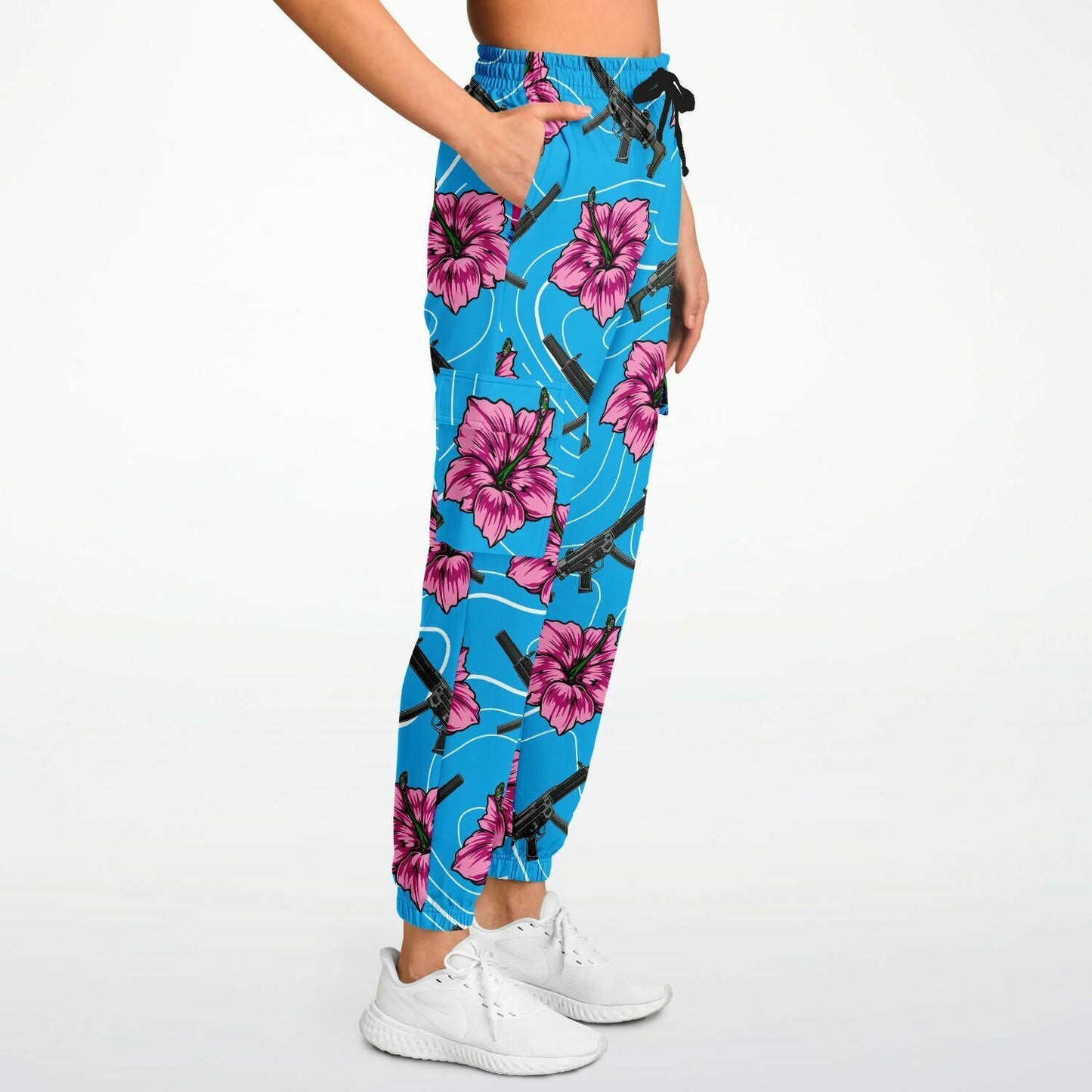 Rad Palm High Capacity Hibiscus Blue Cargo Joggers