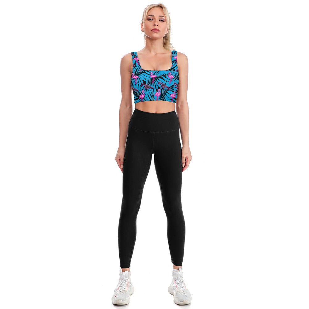 Front Line Flamingo Longline Bra Top