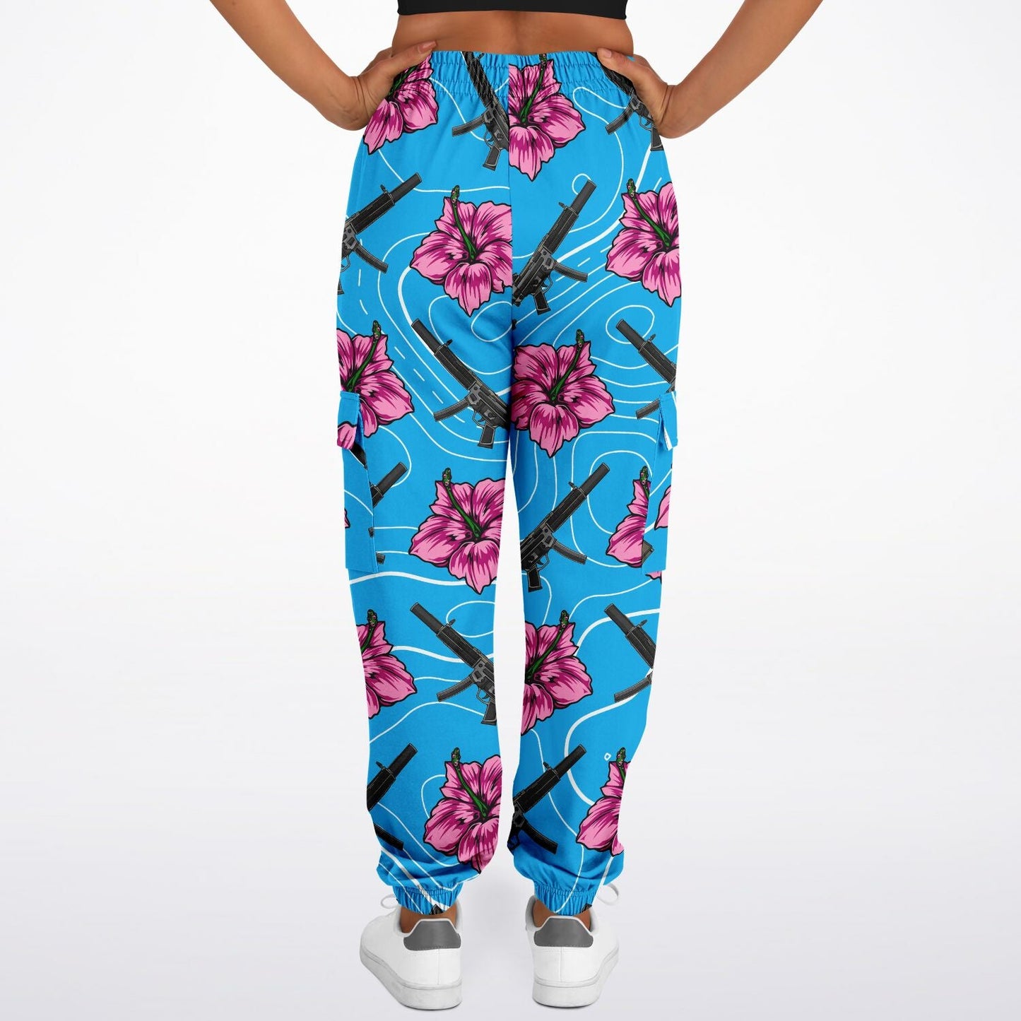 Rad Palm High Capacity Hibiscus Blue Cargo Joggers