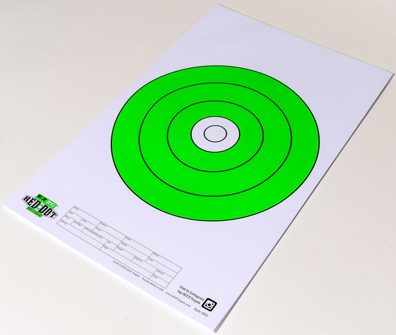 Load image into Gallery viewer, 200 EZ2C Paper Shooting Targets 8 Red Dot Optics Styles 11”x17” USA MADE