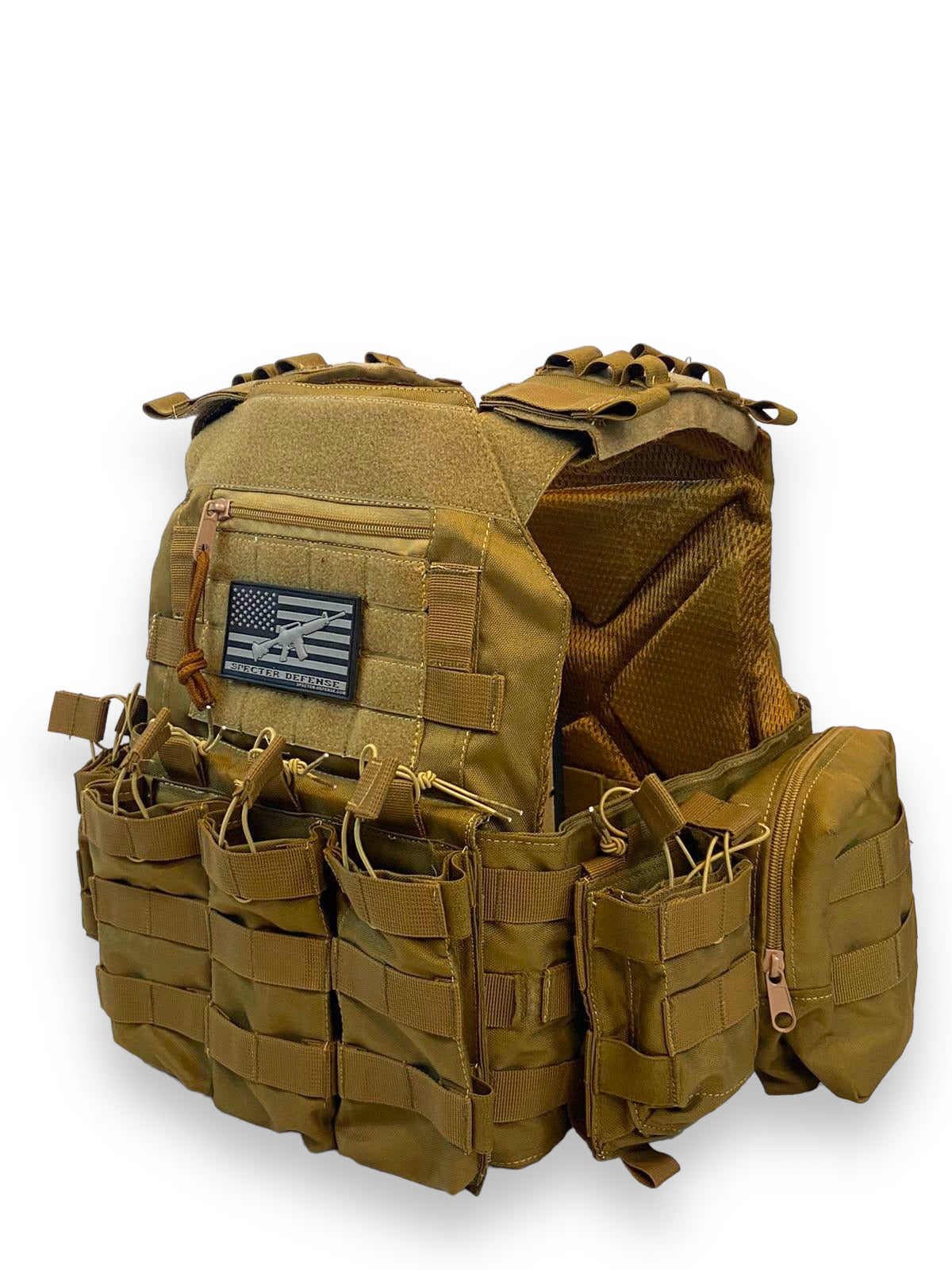 10 pcs Full Assault Package Vest Plate Carrier – MOLLE System, Multicam® Nylon