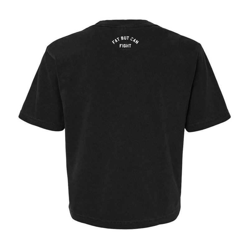 Load image into Gallery viewer, Fat But Can Fight Women's Crop Heavyweight Tee