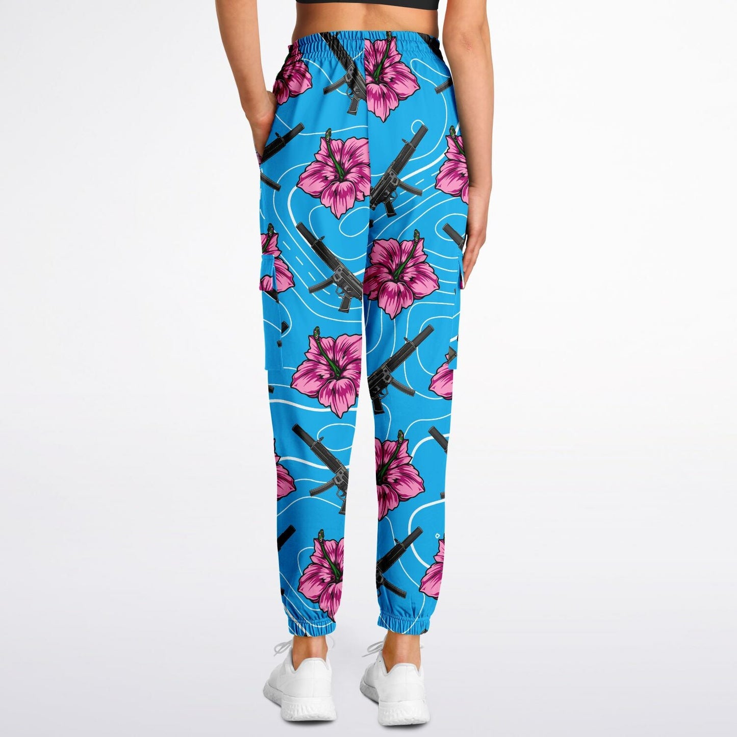 Rad Palm High Capacity Hibiscus Blue Cargo Joggers