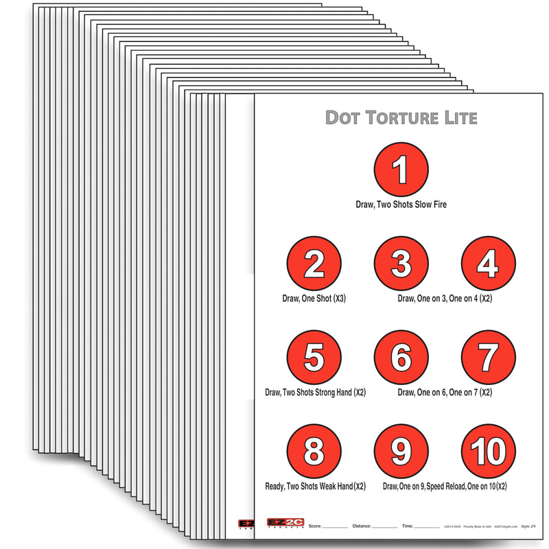 Load image into Gallery viewer, EZ2C Targets #29: Dot Torture Lite Drill 11"x17" Paper Shooting Target USA MADE